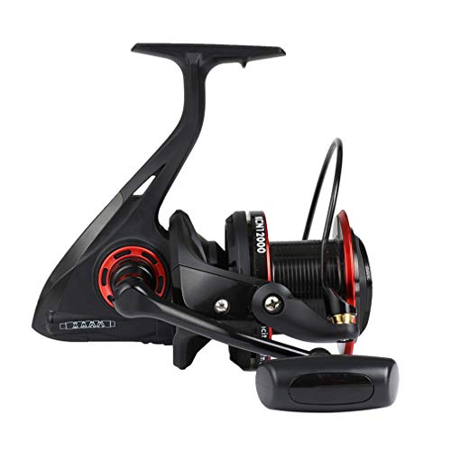 Diwa Spinning Fishing Reels 8000 10000 12000 Series Freshwater Saltwater Big-Game Fishing Surf Fishing 12+1 Stainless BB 70 LBS Max Drag Ultra Smooth Powerful Spool Durable Spinner Gear - color: Silver, size: 10000