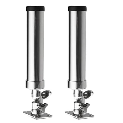 Rod Holders for Fishing Boat, 2 Pack Marine Grade Stainless Steel 316 Adjustable Swivel Deck Mount or Rail Mount Fishing Pole Holder - style: A Style