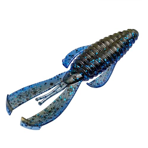 Strike King Rage Bug Fishing Lure, Soft Plastic Grub, Unique Design, Subtle Action - color: California Craw, size: 3.5"