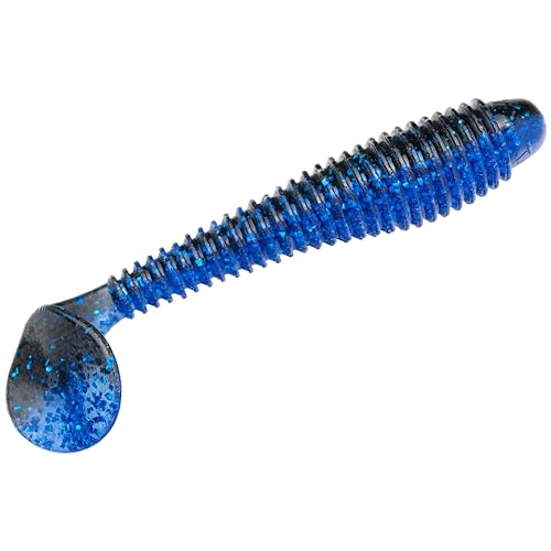 Strike King Rage Swimmer Fishing Lure, Soft Plastic Paddletail Minnow, Sleek Nose Cone, Softly Ribbed Body, Thin Tail