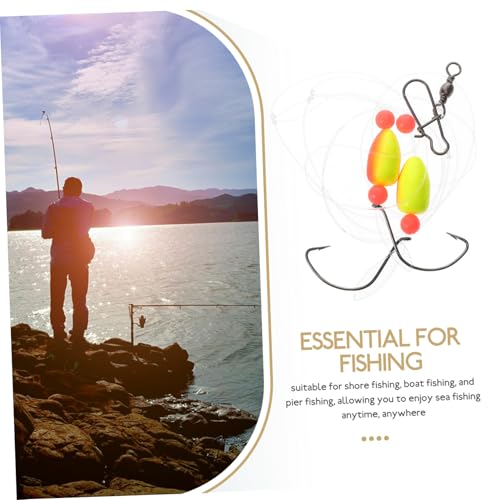 POPETPOP 4pcs Sea Fishing Tackle Kit Portable Fishing Hooks and Floats User-Friendly Design for Beginners and Experienced Anglers