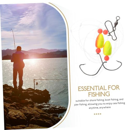 POPETPOP 4pcs Sea Fishing Tackle Kit Portable Fishing Hooks and Floats User-Friendly Design for Beginners and Experienced Anglers