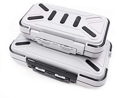 Waterproof Fishing Lure Box Spoon Hooks Baits Storage Tackle Box Containers for Casting Fishing Fly Fishing,Large/Medium/Small Lure Case - color: Gray-Large