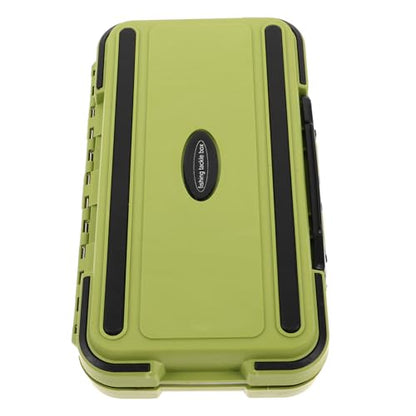 Fishing Tackle Box Large Waterproof Green – Portable Lure Storage Container with Bait Keeper and Fishing Gear Organizer for Freshwater and Saltwater Anglers