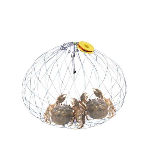 Soft Fishing Net Automatic Opening Closing Soft Steel Wire Multi-Functional | Fishing Accessories Fishing Net Multi-functional for Crabbing Lobster Crayfish Outdoor Inland Saltwater Lake River Mar - size: Diameter 72cm