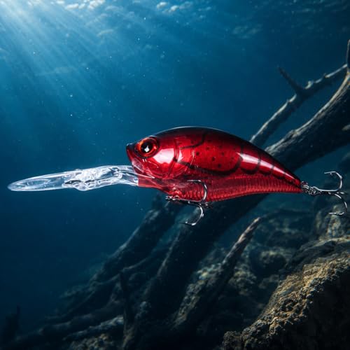 Deep Diving Crankbait Fishing Lure | 12-15ft Bottom Bumping | 0.72oz 4.9in Hard Bait for Bass & Walleye - color: color3