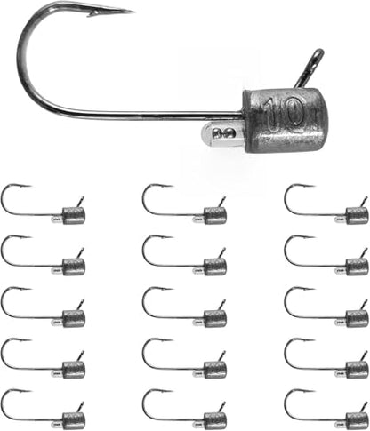Eupheng Tube Baits for Bass Fishing, Soft Plastic Bait Worm Tube Jig Kit Tube Worms with Tube Jig Heads for Lake Trout Smallmouth Largemouth Bass - size: 3/16oz-15PCS