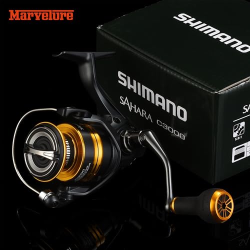 Non-Slip TPE Power Knob 1.1 inches (27 mm) Compatible for Shimano Stradic SLX, Daiwa Zillion Tatula Fuego, Spinning Baitcasting Reel (Black Gold) - color: Black Gold