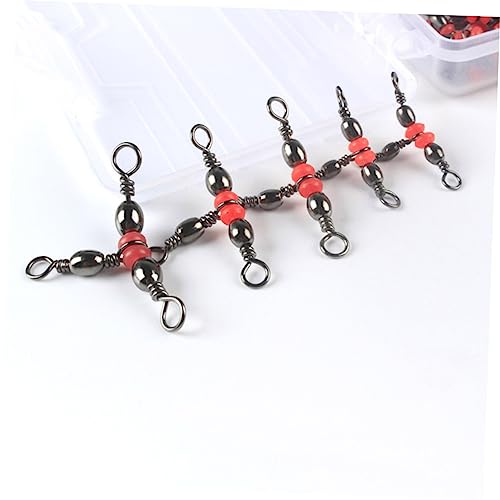 Hooks Fishing Ring Set 3-Way Swivels Sea Angling Tackle 10x3/4/5 Swivels Compact Storage