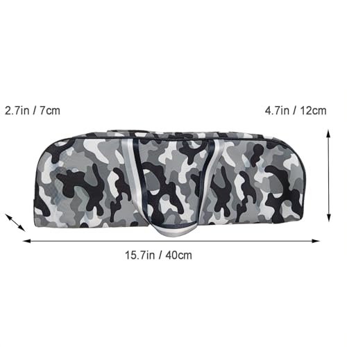 Portable Fishing Rod Bag Collapsible Fishing Bag Large Capacity Outdoor Nylon Carrying Case - size: 40CM Lenght-Black