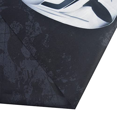 Obacle Bandana Face Mask Neck Gaiter Tube Mask Men Women for Sun Dust Protection - color: Men Black White Face Smile