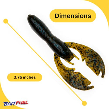 BAITFUEL Baby PACA Craw - color: Green Pumpkin Blue
