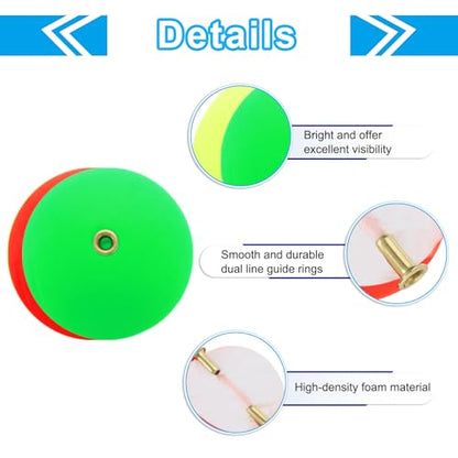 PATIKIL Fishing Bobber, Slip Foam Floats Buoy Rig Stoppers for Crappie Trout Bass Fishing - color: Red,Green, size: 1.3 Inch