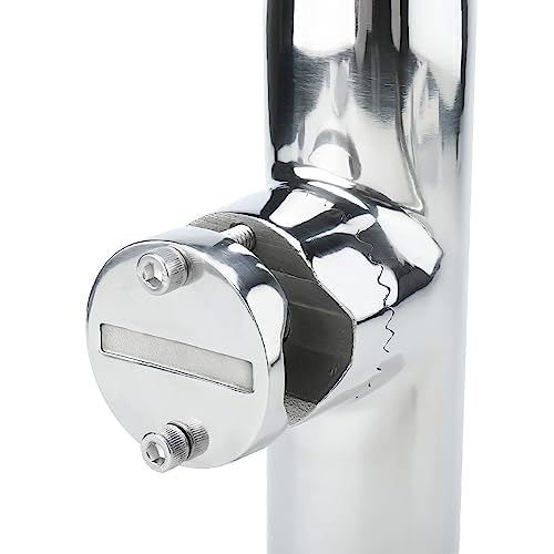 NovelBee 4pcs Stainless Tournament Style Clamp on Fishing Rod Holders,Rail Mount Fishing Rod Pole Holder for Marine Boat Yacht