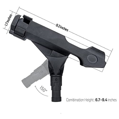 2 Pack Fishing Rod Holder with Track Mount Universal T-Shaped Screw Mounted on Rail for Kayak, Canoe, Fishing Boat - color: 2Pack Rod Holders