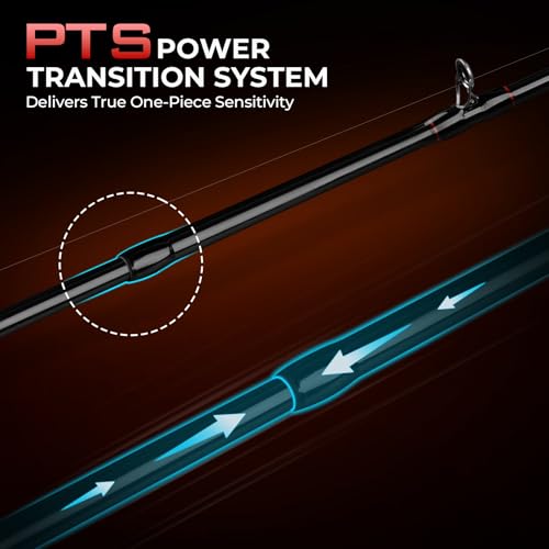 KastKing Brutus Spinning Rods & Casting Fishing Rods, IM6 Graphite Blanks, 2-Piece Rods with Extra Tip Section, PTS Power Transition System, No-Slip Grip, Hook Keeper - size: 6'-M-(2 Pcs+ Extra Tip), style: Cast