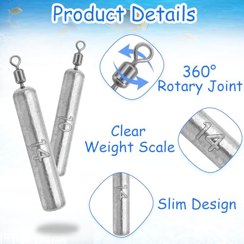 Fishing Weights Sinkers Kit, 25/30pcs Bass Casting Drop Shot Weights Lead Fishing Weights for Catfish Saltwater Freshwater Fishing - size: 25pcs