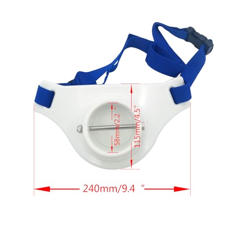 ISURE MARINE Fishing Rod Belt 2.2 Inch Inner Dia Fishing Fighting Waist Belt Offshore Tackle Boat Fishing Rod Holder, 360 Degree Adjustable