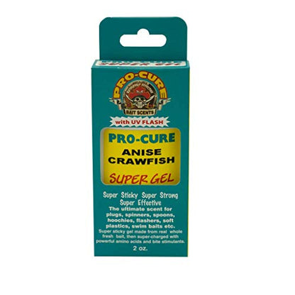 Pro-Cure Anise Crawfish Super Gel, 2 Ounce | 2 great fishing scents to make one even better.
