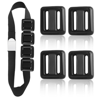 4 Pcs Scuba Weight Belt,Diving Weight Belt with Metal Block Buckle Coated Dive Weights Nylon Dive Belt Suitable for Free Diving - color: Black, size: 1.1lb