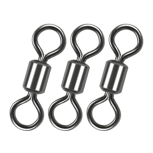 Rolling Barrel Fishing Swivel Black Nickle Fishing Hook Line Connector Fishing Tackle Accessories 30LB to 335LB 50-100pcs - size: 100pcs 2#