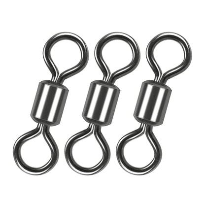 Rolling Barrel Fishing Swivel Black Nickle Fishing Hook Line Connector Fishing Tackle Accessories 30LB to 335LB 50-100pcs - size: 50pcs 2/0