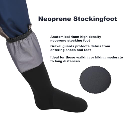 Raprance Breathable Stockingfoot Waist High Fishing Wading Pants Waders - size: XX-Large