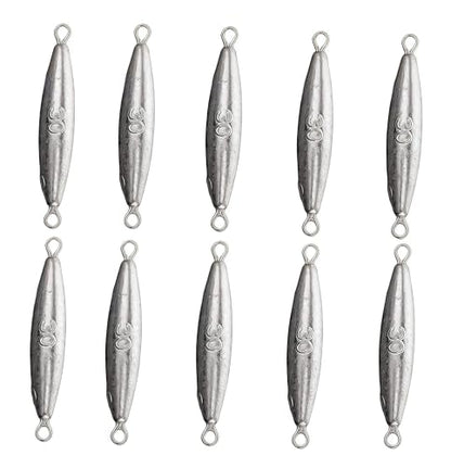 10PCS Fishing Weights Torpedo Sinkers Inline Trolling Sinkers Weights Kit Fishing Sinkers Catfishing Sinkers Saltwater Fishing Torpedo Weights Double Ring Sinkers - 1oz(30g) - size: 1oz(30g)-10 Pack