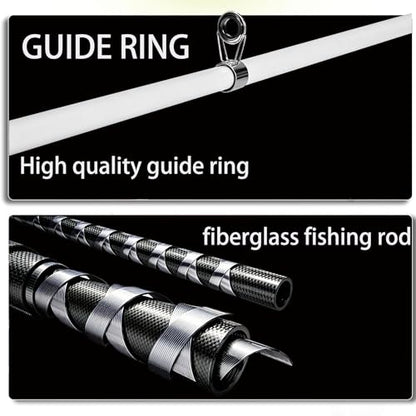 Spining Reels and Fishing Rod Combos (2-Pack), 5ft /6ft Fishing Pole, Size 2000 Reels, Pre-Spooled with 10 lb and 15 lb Mono Line - size: 4.92FT