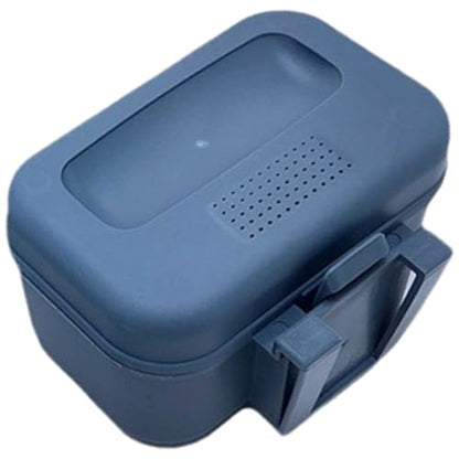 Worm Box, Plastic Fishing Live Bait Box, Breathable Holes Bait Bucket with Leakproof Lid, Clip on Worm Container for Belt.