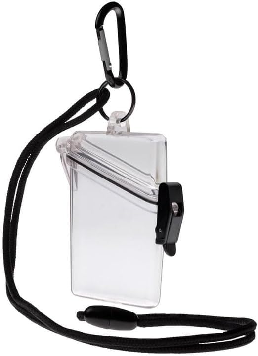 Transparent Clear Waterproof ID Card Badge Holder Case Waterproof Sports Case Vertical Badge Holders with Lanyard and Keychain,Identification Badges and Supplies, Identification Badges and Supplies