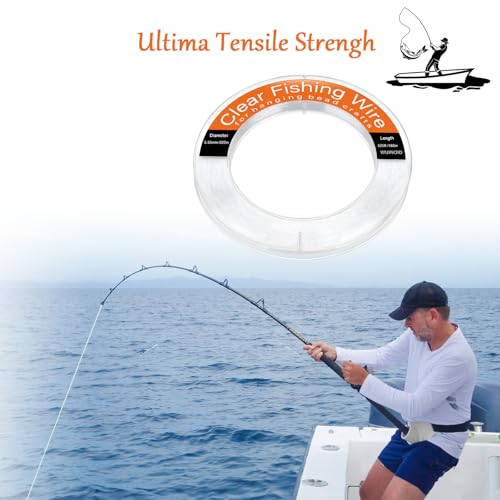 Clear Fishing Line Wire 755 ft, Invisible Monofilament Fishing Line Wire, Nylon String for Hanging Balloons Garland Crafts Picture Decorations, Clear String Threads Cords WUINOID - style: 0.55mm/525ft