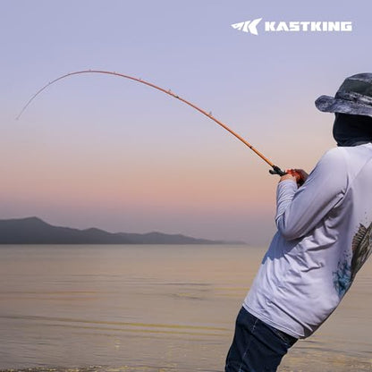 KastKing Lethal Blaze Twin-Tip Fishing Rods, IM6 Graphite Blanks Casting & Spinning Rods, 2-Piece Rod with Extra Tip, PTS Power Transition System, Ideal for Bass, Freshwater & Inshore Fishing - size: 7'4''- H (2pcs + Extra Tip), style: Cast
