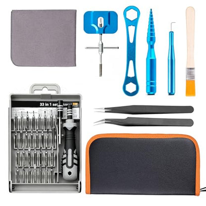 Fishing Reel Cleaning Kit,Baitcasting Reel Repair Kit,30-in-1 Precision Screwdriver Kit for Fishing Reel Maintenance Kit - Spinning & Baitcasting (Manual Tool Kit)