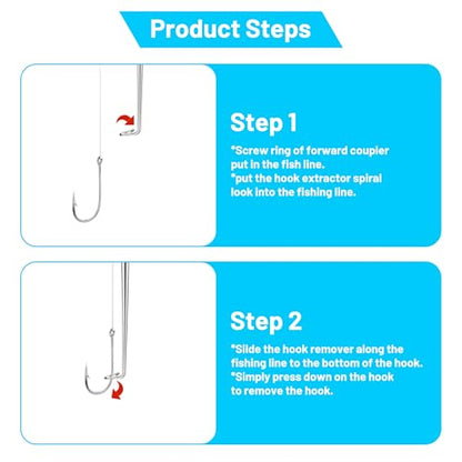 Fish Hook Remover Tool, 4PCS Fishing Hook Quick Removal Device, Fishing Gear Security Equipment Kits for Adult, Hook Extractor Accessories Tools with Storage Tube