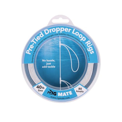 40 lb Pre-Tied Dropper Loop Rigs. Fishing Line Spool. Loops 18 Inches Apart with 5.5 Inch Loop Size. Perfect for Saltwater & Freshwater Fishing. Perfect for Snapper & Other Bottom Feeding Fish.