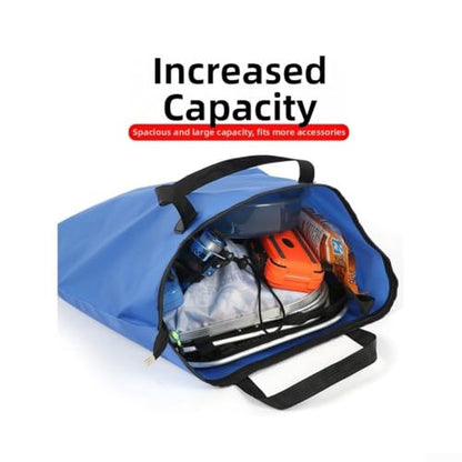 Fishing Tackle Bag Foldable Fishing Tackle Bag with Waterproof Oxford Construction for Fish Storage and Fishing Tackle Protection (XL-Black) - size: XL-black