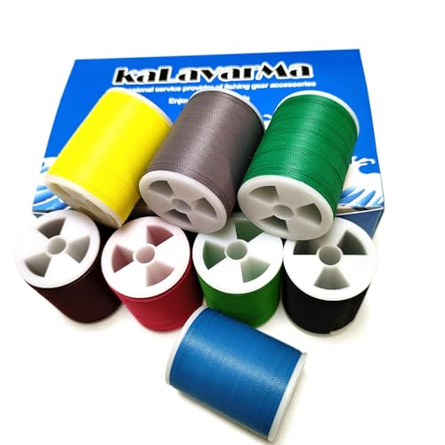 (8pcs*240yd) Kalavarma Rod Wrapping Thread for Fishing Rod Wrapping Thread Rod Building Repair - style: Colorfast 053