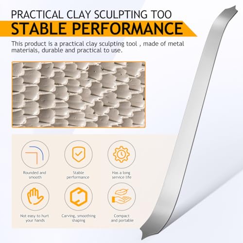 VILLCASE Pottery Tool Fish Texture Sculpting Tool 6.4 inch Dragon Scale Fish Scale Clay Craft for Pottery Modeling Ceramics