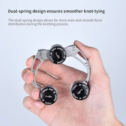 FG Knot Assist Tool，Knot Assist GT Knotter Leader Connection Knot Assist 2.0 for FG Knot Braided Line to Leader Connection Fishing Knot Tying Tool for Braid to Monofilament Leade - color: silver