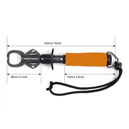Aluminum Fish Hook Remover Removal Fishing Tools Tackle Squeeze-Out 6.7in Orange - color: Orange