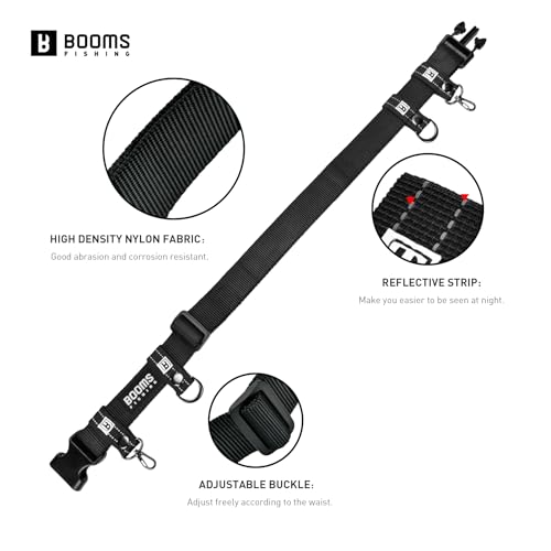 Booms Fishing FB2 Fishing Wade Belt, Adjustable Nylon Wading Belt 45" Max Length, Wade Belts for Casting Surf Kayak Accessory - style: Wade Belt Only