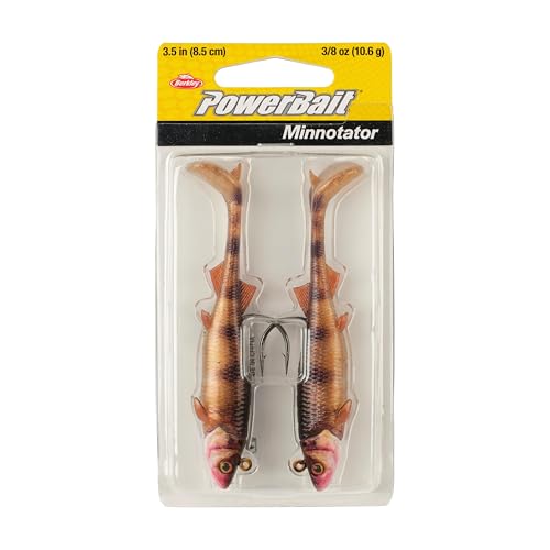Berkley PowerBait Minnotator Fishing Soft Bait - color: HD Perch, size: 3.5 in - 3/8 oz