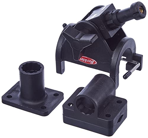 Berkley Boat Rod Holder, Sturdy Polypropylene Construction, Adjustable and Mountable for Ultimate Convenience, Offers Variety of Angled Positions, Sleek Black Design (Pack of 4) - size: One Size (Pack of 4)