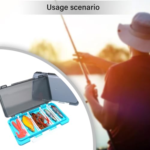 Grids Fishing Tackle Box Water Proof Seal Fishing Tool Storage Box Lures Baits Storage Case with Adjustable Compartments - color: Black