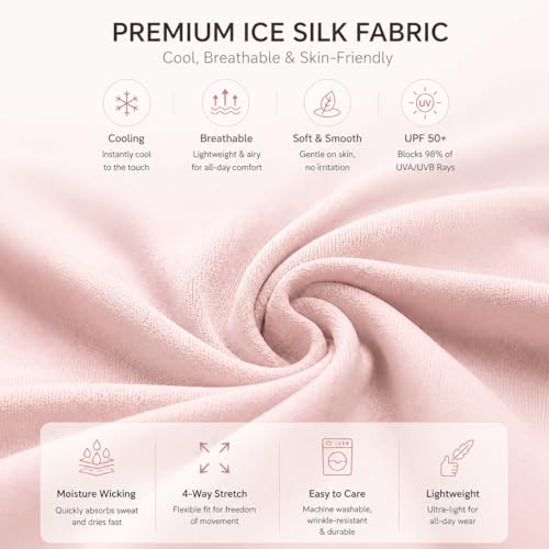 Face Cover for Sun Protection UPF 50+ UV Face Mask, UV Face Shield for Golf, Hiking Fishing & Outdoors Breathable - color: Pink-half