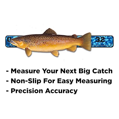 USATuff SeaDek EVA Foam Fish Measuring Ruler for Boat, Fishing, Kayak | Adhesive Backing Peel & Stick - 36" Aqua Camo-Black - color: Aqua Camo-Black, style: 36 inch