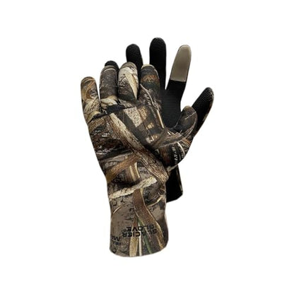 Glacier Glove Men's Aleutian Waterproof Fleece-Lined Neoprene Gloves | Blind Stitched, Seamless Sharkskin Textured Palm Handwear - size: Large