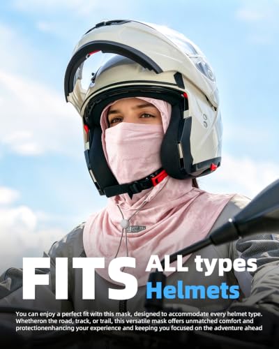 Cooling Breathable Balaclava Mask Sun UV Protection Sun Face Shield for Men Women Fishing Cycling Motorcycle Skiing Hiking - color: Pink