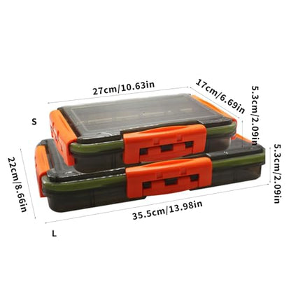 Durability Fishing Tackle Box with Triples Side Lock Large Capacity Lures Tackle Box for Secure Baits Storage - style: Large White